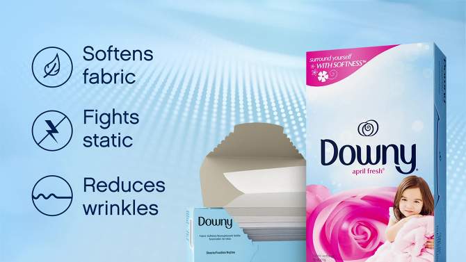 Downy April Fresh Fabric Softener Dryer Sheets, 2 of 13, play video