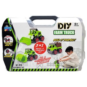 Misco Toys DIY 3-In-1 Farm Truck - 54pc Assembly Kit, Farm Equipment, 6+ - 1 of 4