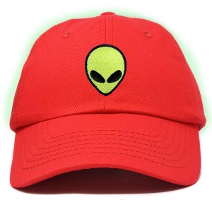 Dalix Alien Embroidered UFO Dad Hat Cotton Baseball Cap Adjustable Mens - 1 of 4