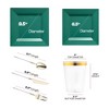 Smarty Had A Party Hunter Green Square Plastic Tableware Set - 120 Sets - 2 of 4