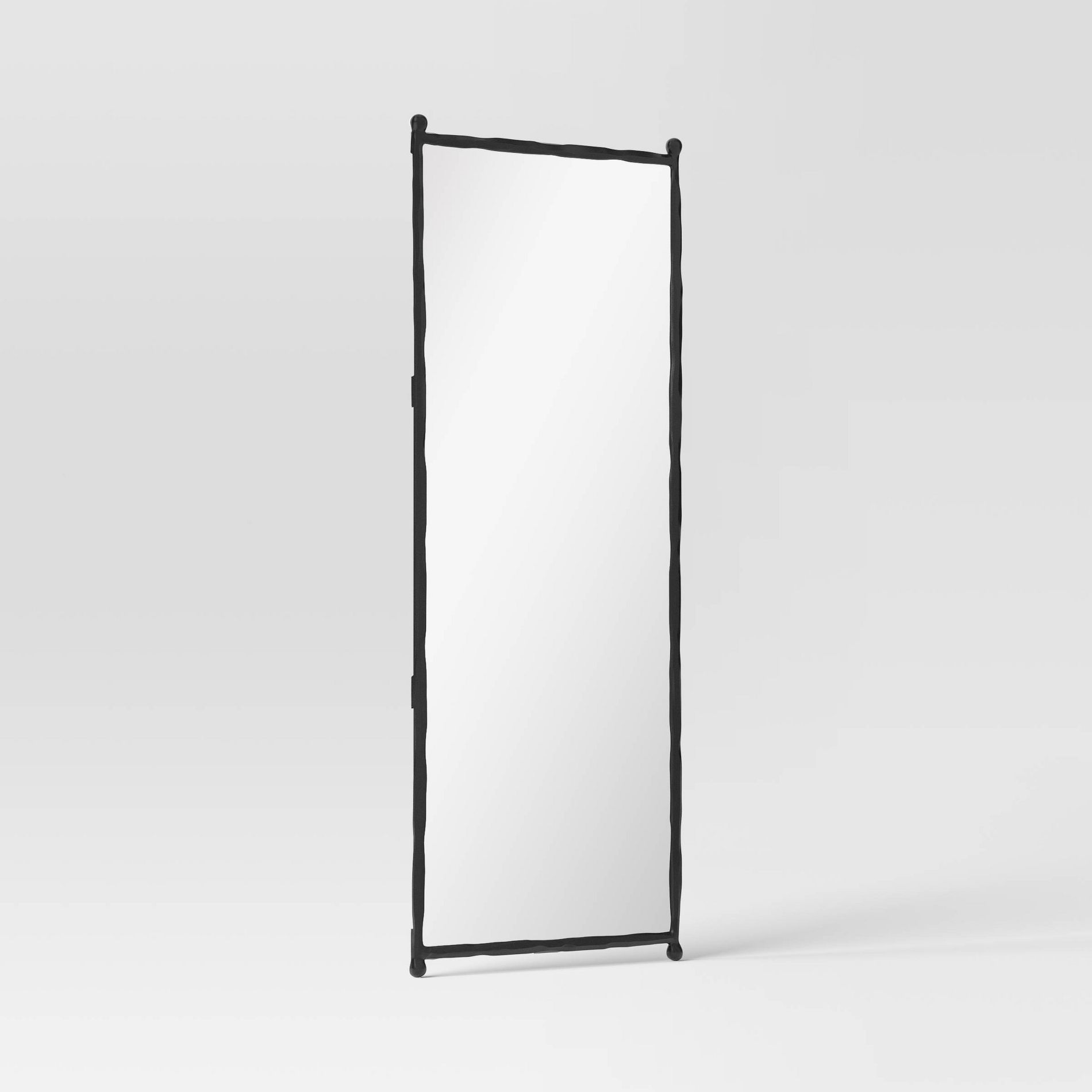 25"x65" Decorative Forged Metal Floor Mirror Black - Threshold™