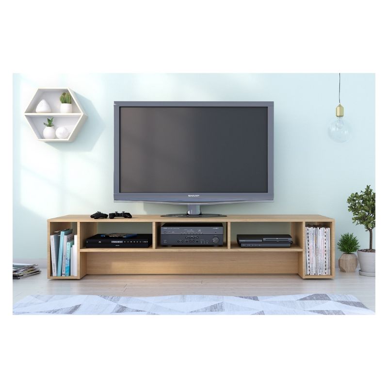 Rustik 3 Shelf TV Stand for TVs up to 80" - Nexera, 2 of 4