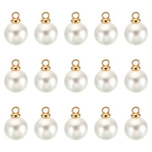 Unique Bargains Beautiful Designer DIY Jewelry Making Faux Pearl Pendants 150 Pcs - 1 of 4