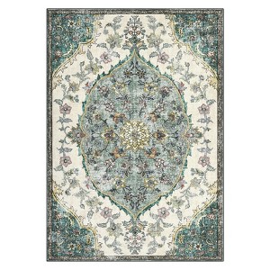 Runner Rug – Machine Washable Low Pile Vintage Distressed Kitchen, Entryway, Hallway, Laundry, Bedroom, Bathroom Rug & Bedside Mat Carpet - 1 of 4