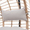Sapphtopaz Porch Swing with Stand Wicker Woven Egg Chair Swing Hammock Relax Hanging Chair with Cushion for Indoor, Garden, Terrace, Backyard - 2 of 4