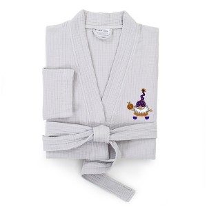 Linum Home Textiles 100% Turkish Cotton Unisex Smyrna Hotel/Spa Embroidered Robes - Halloween Gnomes - 1 of 4