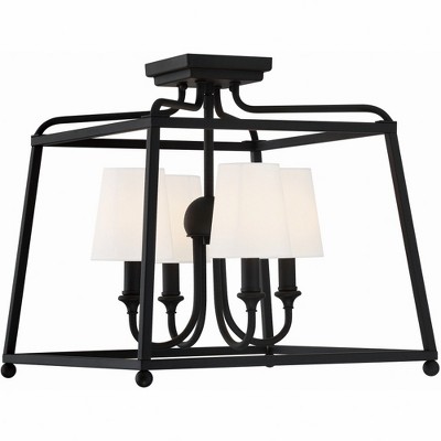 Crystorama Lighting Sylvan 4 - Light Flush Mount in  Black Forged