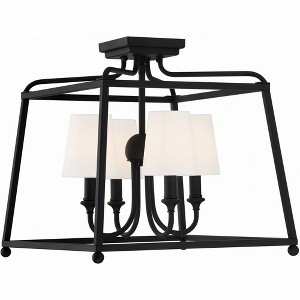 Crystorama Lighting Sylvan 4 - Light Flush Mount in  Black Forged - 1 of 2