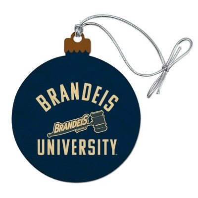 Brandeis University Judges Logo Wood Christmas Tree Holiday Ornament