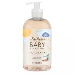 SheaMoisture Baby Wash & Shampoo 100% Virgin Coconut Oil Hydrate & Nourish for Delicate Skin - 13 fl oz
