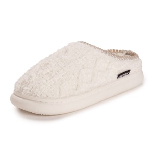 MUK LUKS Women's Janna Cozy Crew Clog, Ivory Cable, XL (11-12) - 1 of 4