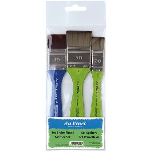 da Vinci FIT Synthetics & FORTE Basic Hobby Brushes, Synthetic, Acrylic & Tempera, Mottler, Assorted, 3 Brush Set - 1 of 1