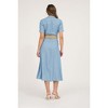 August Sky Women's Belted Patch Pockets Shirt Dress - 2 of 4