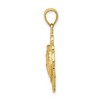 Black Bow Jewelry 14k Yellow Gold Horse Head and Horseshoe Wreath Pendant, 24mm - 2 of 4