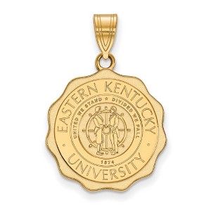 Black Bow Jewelry 14k Yellow Gold Plated Sterling Silver Eastern Kentucky Colonels NCAA Large Pendant - 1 of 3
