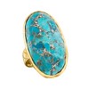 Ross-Simons Mosaic Turquoise Ring in 18kt Gold Over Sterling - 4 of 4