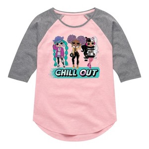 Girls' - LOL Surprise! - Winter Dolls Shirt Tail Raglan Graphic T-shirt - 1 of 3