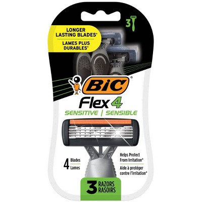 BiC Flex4 Titanium Sensitive Men's Disposable Razors - 3ct