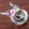 Collections Etc Beautiful Crystal Nesting Birds Trinket Dish Clear - 3 of 3