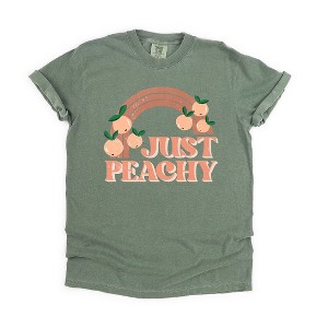 Simply Sage Market Women's Just Peachy Rainbow Short Sleeve Garment Dyed Tee - 1 of 3