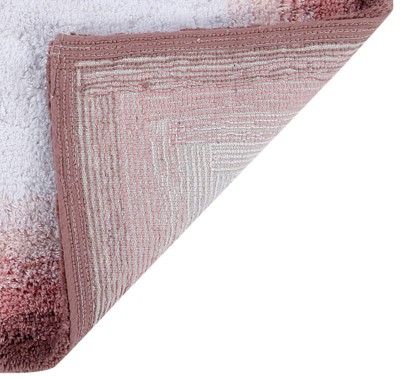 Rose Ombre Cotton Tufted Bath Rug Set, 2 Pieces