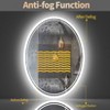 28/31.5in Bathroom Mirrors with Lights Anti Fog Dimmable LED Vanity Mirror IP56 Waterproof - 4 of 4