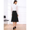 INSPIRE CHIC Women's High Waisted Flared Skirts for 1950s Solid Color Business Fishtail Midi Skirt - 3 of 4