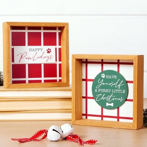 The Lakeside Collection Windowpane Pet Signs - Furry Little Christmas - 1 of 4