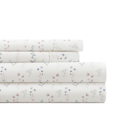 Delicate Blossoms Floral Patterned Ultra-Soft 4 Piece Bed Sheet Set - Becky Cameron - image 1 of 4