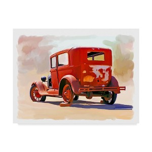 24" x 32" Old Car by Ata Alishahi - Trademark Fine Art: Vintage Style, Gallery-Wrapped Canvas - 1 of 4