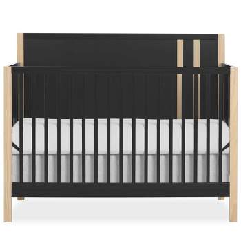 Dream On Me Soho Convertible Crib In Matte Black Vintage, JPMA & Greenguard Gold Certified, Crafted with Sustainable New Zealand Pinewood