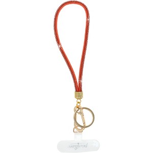 Pavilion Gift Company - Orange Wristlet - Soft Gemmed Phone Wrist Strap - Cell Phone Accessories - 1 of 4