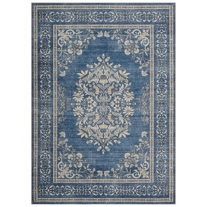 Coolmee Bohemian Vintage Runner Rug for Hallway,Machine Washable Carpet Runners Kitchen Floor Mat for Entryway Bedroom LaundryBlue - 1 of 4