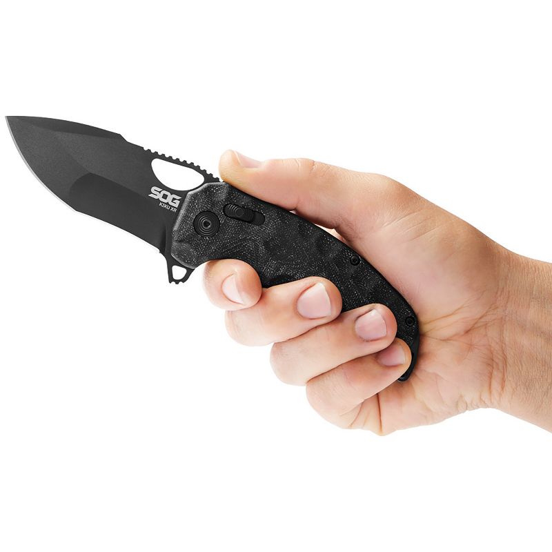 SOG Kiku XR Lock Tactical Straight Edge Ambidextrous Pocket Knife, 4 of 11