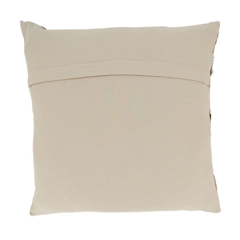 Saro Lifestyle Down Filled Leather Hide Design Pillow, 2 of 4