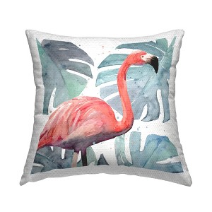 Stupell Industries Tropical Flamingo Green Palms, 18 x 18 - 1 of 3