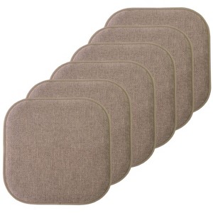 Alexis Memory Foam No Slip Back 16" x 16" Chair Pad Cushion by Sweet Home Collection® - 1 of 4