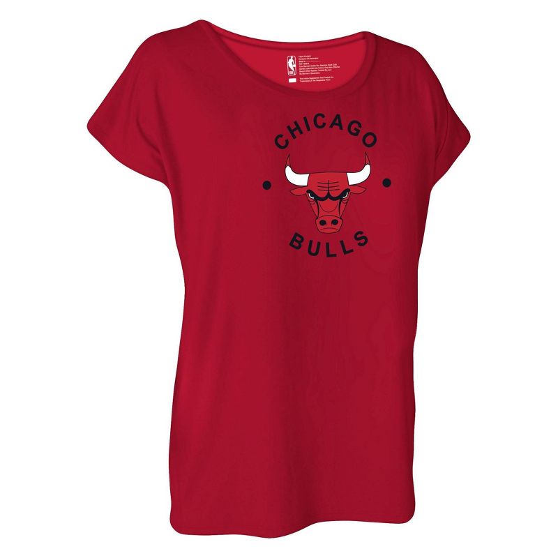 NBA Chicago Bulls Women&#39;s Dolman Short Sleeve T-Shirt, 3 of 5