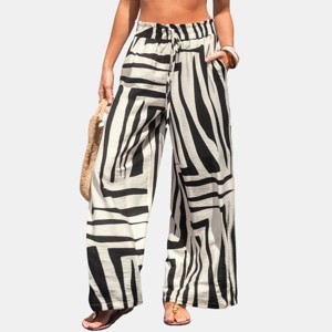 Women's High Frequency Abstract Cover Up Pants - Cupshe - 1 of 4