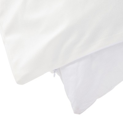 Set of 4 White Cotton Pillow Covers with Rose Gold Inspirational Phrases