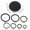 Unique Bargains Circle Coin Snap Holder with Foam Gasket 1.89 x 1.89 x 0.26 Inch 6 Pcs Clear Black - 2 of 4