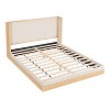 Queen/King Size Upholstered Platform Bed Frame with Headboard, Beige&Natural - ModernLuxe - 3 of 4