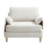PAGED Comfy Accent Chair Foldable Sofa Bed Recliner Mid-century Modern Lounge Chair with Pillows and Removable Side Pockets for Living Room - 4 of 4