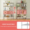 Munora - 5-Tier Adjustable Wire Shelving with Lockable Wheels - 75"H x 48"W x 24"D - Chrome Plated - 4 of 4