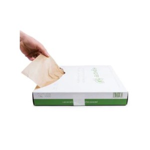 Vegware Compostable Deli Paper - Box of 1000 12" x 12" Soy Waxed Paper - Box of 1000 - 1 of 2