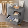5 Drawer Dresser for Bedroom, Dresser with Metal Legs, Modern Chest Organizer with Wide Storage, Chest of Drawers for Bedroom, Living Room - 4 of 4