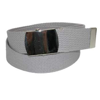 CTM Cotton Adjustable Belt with Nickel Finish Buckle (Pack of 3)