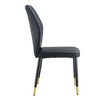 SEVOBAL Dining Chairs 4 Modern Chairs with Stylish Patterned Backrest and Metal Legs for Kitchen, Bedroom and Office, Black, 17.5"*18"*36.6" - 4 of 4