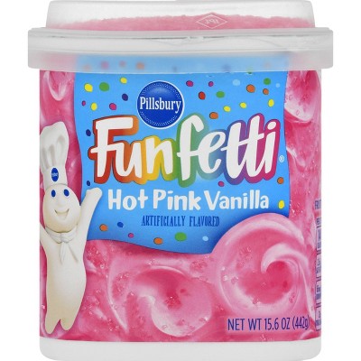 Pillsbury Funfetti Hot Pink Vanilla Frosting -15.6oz
