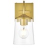 Elegant Lighting Avani 1 light Brass and Clear Bath Sconce - 2 of 4